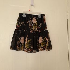 Garage Floral Skirt Black XS